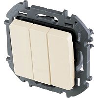 Выключатель без рамки Legrand Inspiria 3-кл. слоновая кость картинка